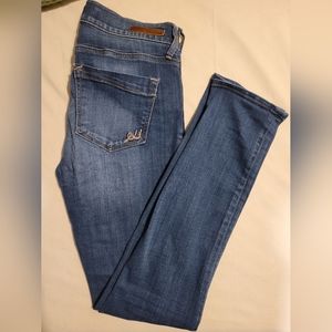 Express Jeans- Midrise Skinny, Dark Wash, 6R